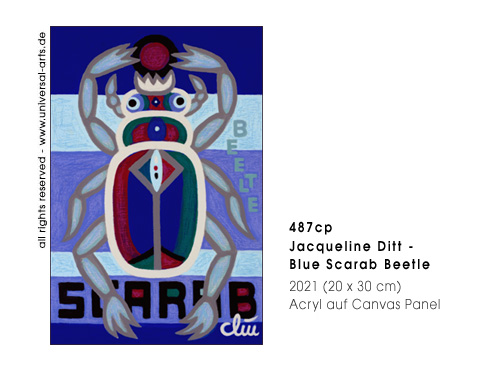Jacqueline Ditt - Blue Scarab Beetle (Blauer Skarab&auml;bus K&auml;fer)