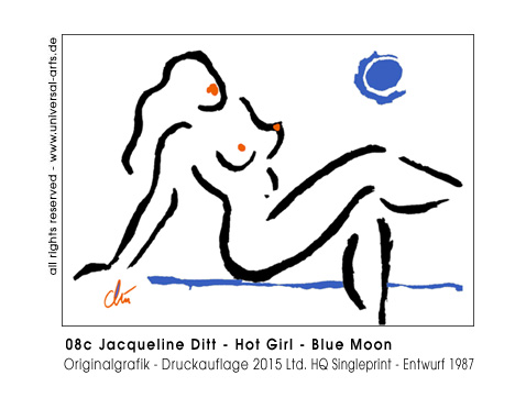 Jacqueline Ditt - Hot Girl - Blue Moon (Heisses M&auml;dchen - Blauer Mond)