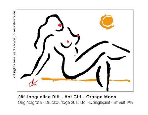 Jacqueline Ditt - Hot Girl  - Orange Moon (Heisses M&auml;dchen - Orangener Mond)