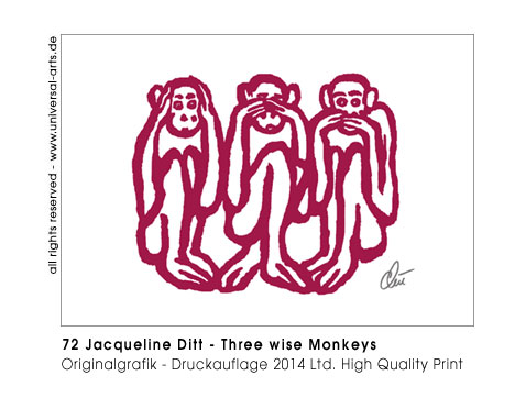 Jacqueline Ditt - Three wise Monkeys (Drei weise Affen)