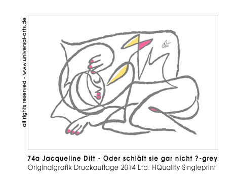 Jacqueline Ditt - Oder schl&auml;ft sie gar nicht? - grey (Or isn't she sleeping ? - grey)