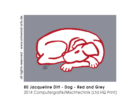 Jacqueline Ditt - Dog - Red and Grey (Hund - Rot und Grau)