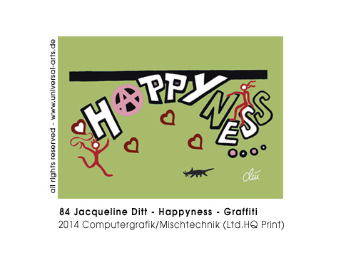 Jacqueline Ditt - Happyness - Graffiti (Glück - Wandmalerei)