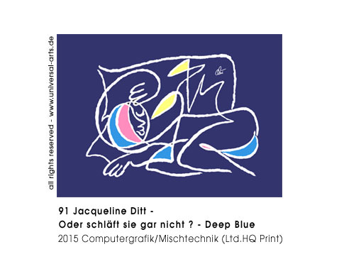 Jacqueline Ditt - Oder schl&auml;ft sie gar nicht ? - Deep Blue (Or isn't she sleeping ? Deep Blue)