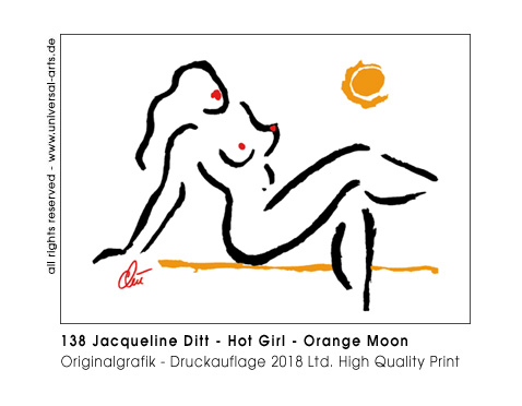 Jacqueline Ditt - Hot Girl - Orange Moon (Heisses M&auml;dchen - Orangener Mond) 
