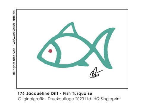 Jacqueline Ditt - Fish Turquoise (Fisch T&uuml;rkis)