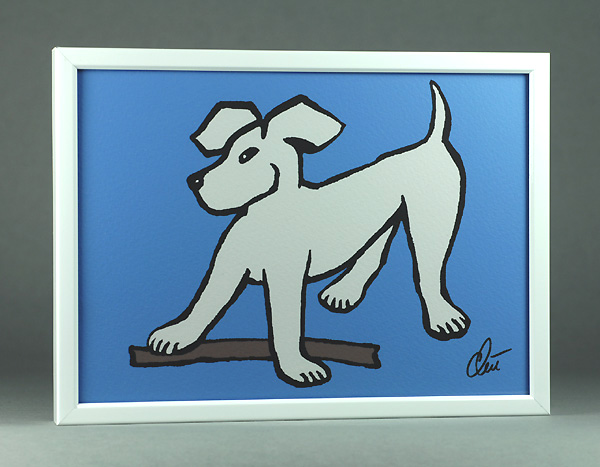 Jacqueline Ditt - Dog with tiny Stick (Hund mit St�ckchen)