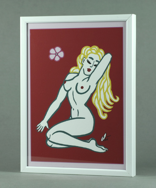 Jacqueline Ditt - Monroe'ish Blossom - Essential - Red Font (Monroe&auml;hnliche Bl&uuml;te - Essenziell - Roter Grund)