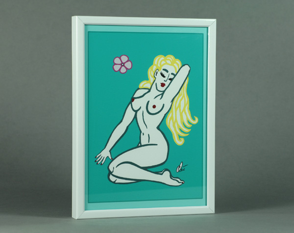 Jacqueline Ditt - Monroe'ish Blossom - Essential - Turquoise Font (Monroe&auml;hnliche Bl&uuml;te - Essenziell - T&uuml;rkiser Hintergrund) 